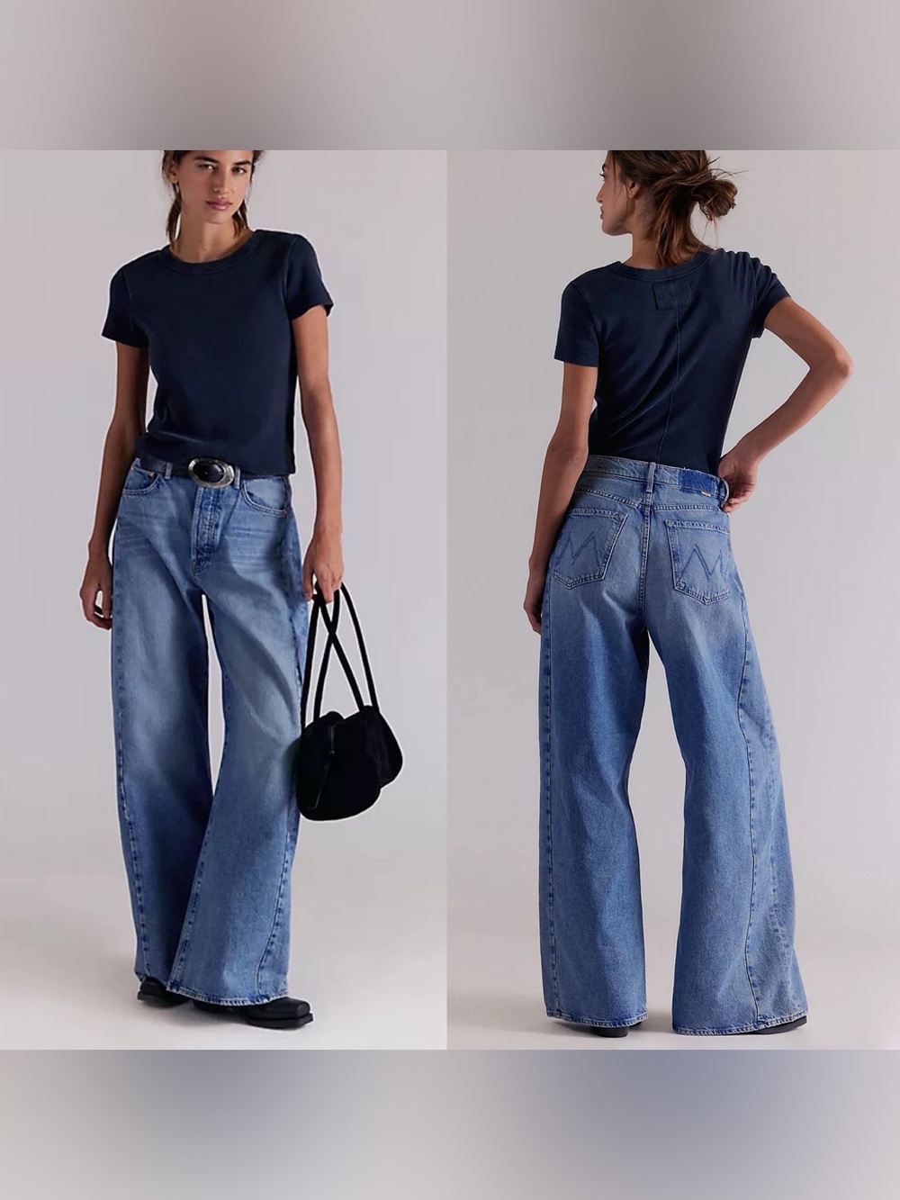 MOTHER The Pipe Dream Button Sneak High Rise Jeans in Leap At The Chance - Picture 12 of 16